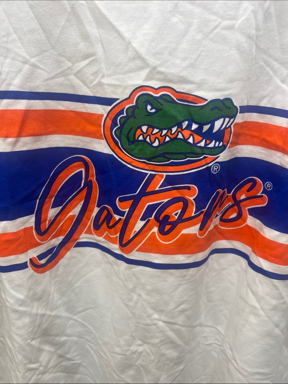 WEAR White Gators Tie-Front Crop Top XXL - Picture 4 of 6